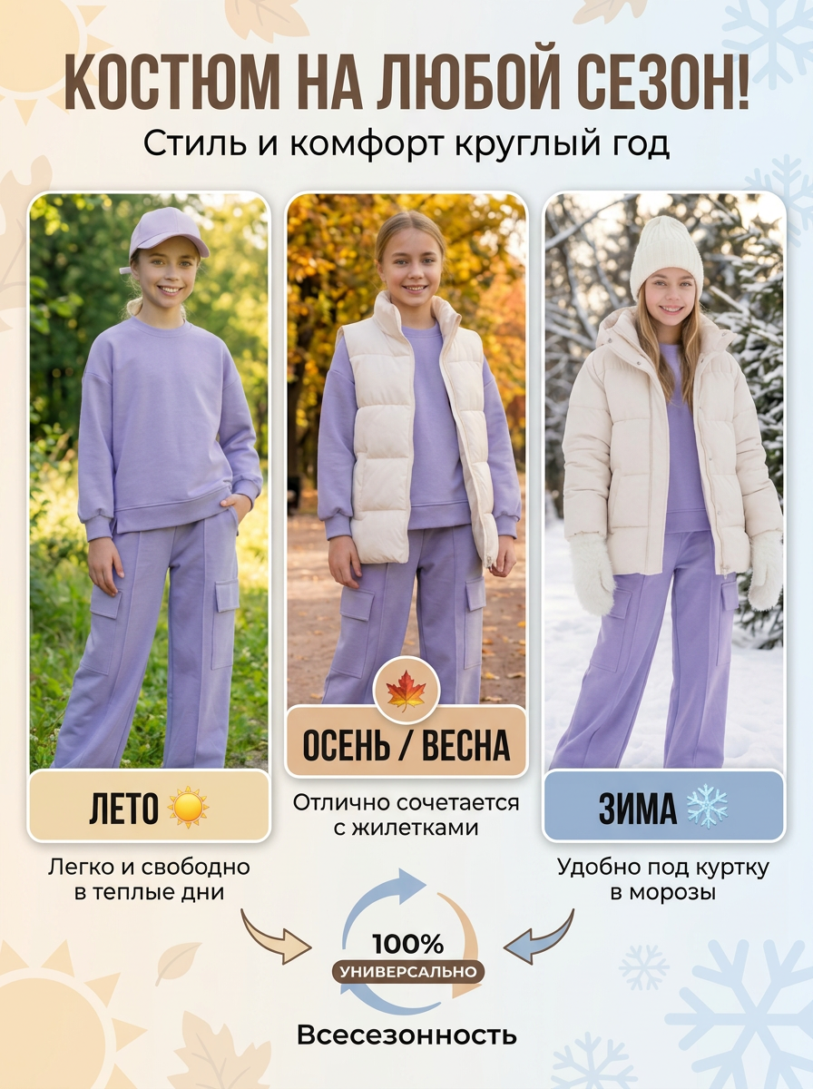 Спортивный костюм NATIVIA КФД/лавандовый - фото 2