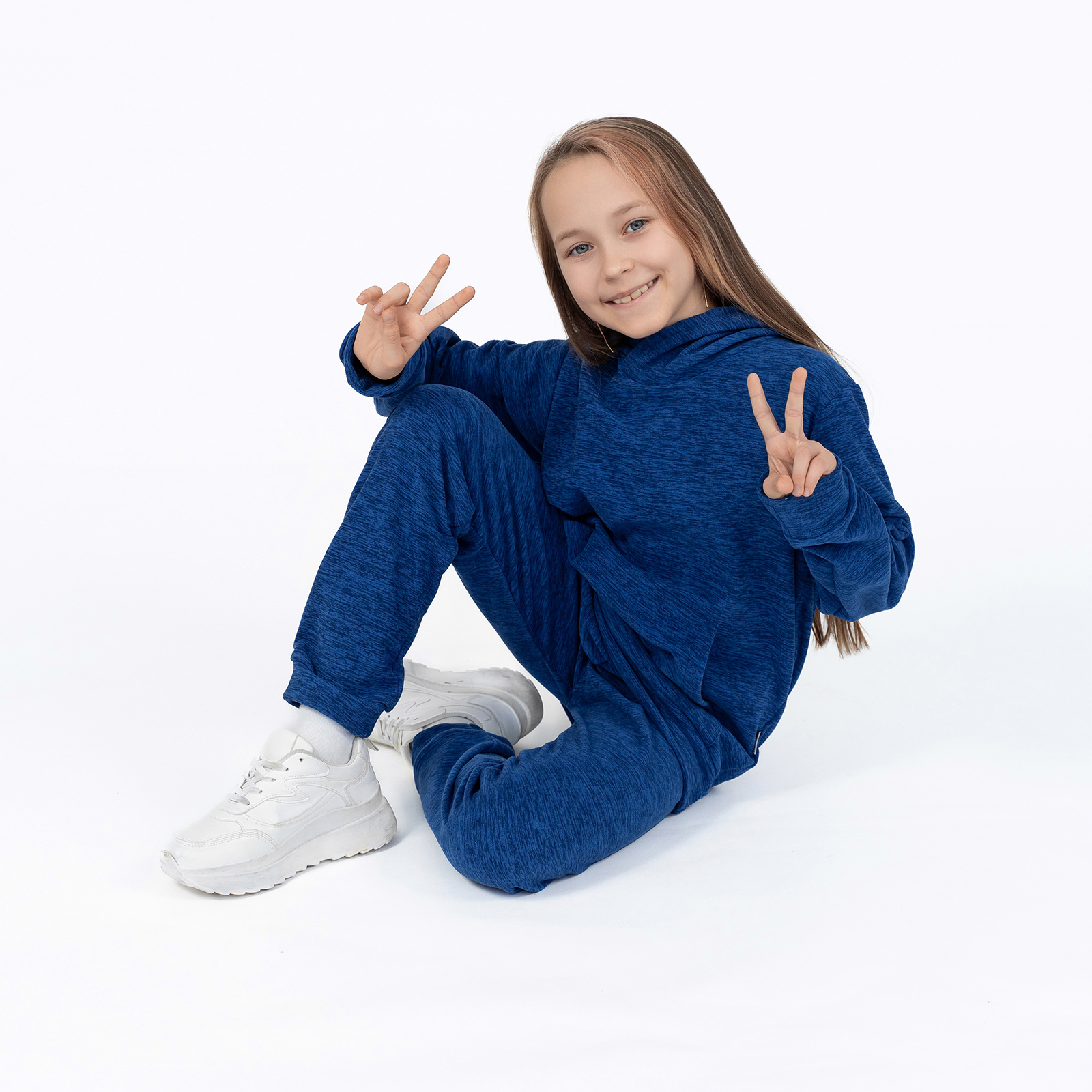 Худи и брюки Утенок 7043кт василек - фото 16