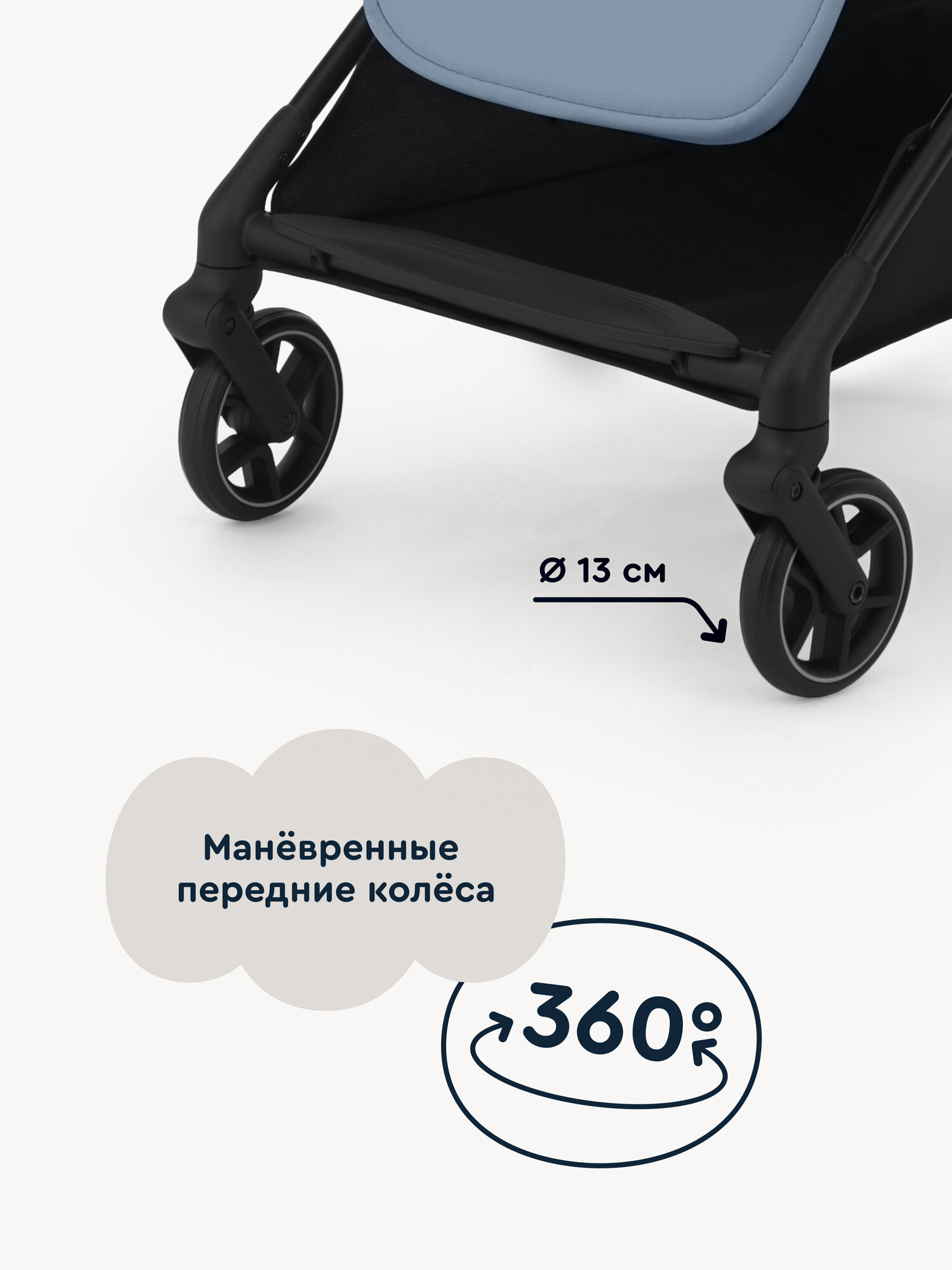 Коляска прогулочная Junion Tokky синий - фото 5