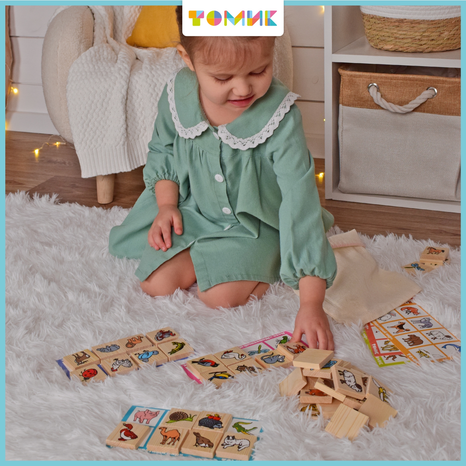Настольная игра Томик Лото "Животный мир" 48 деталей - фото 3