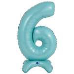 Шар GRABO Цифра 6 фольгированный Pastel-Blue 1207-4270