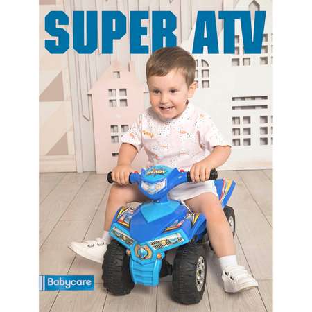 Каталка BabyCare Super atv кожаное сиденье красный