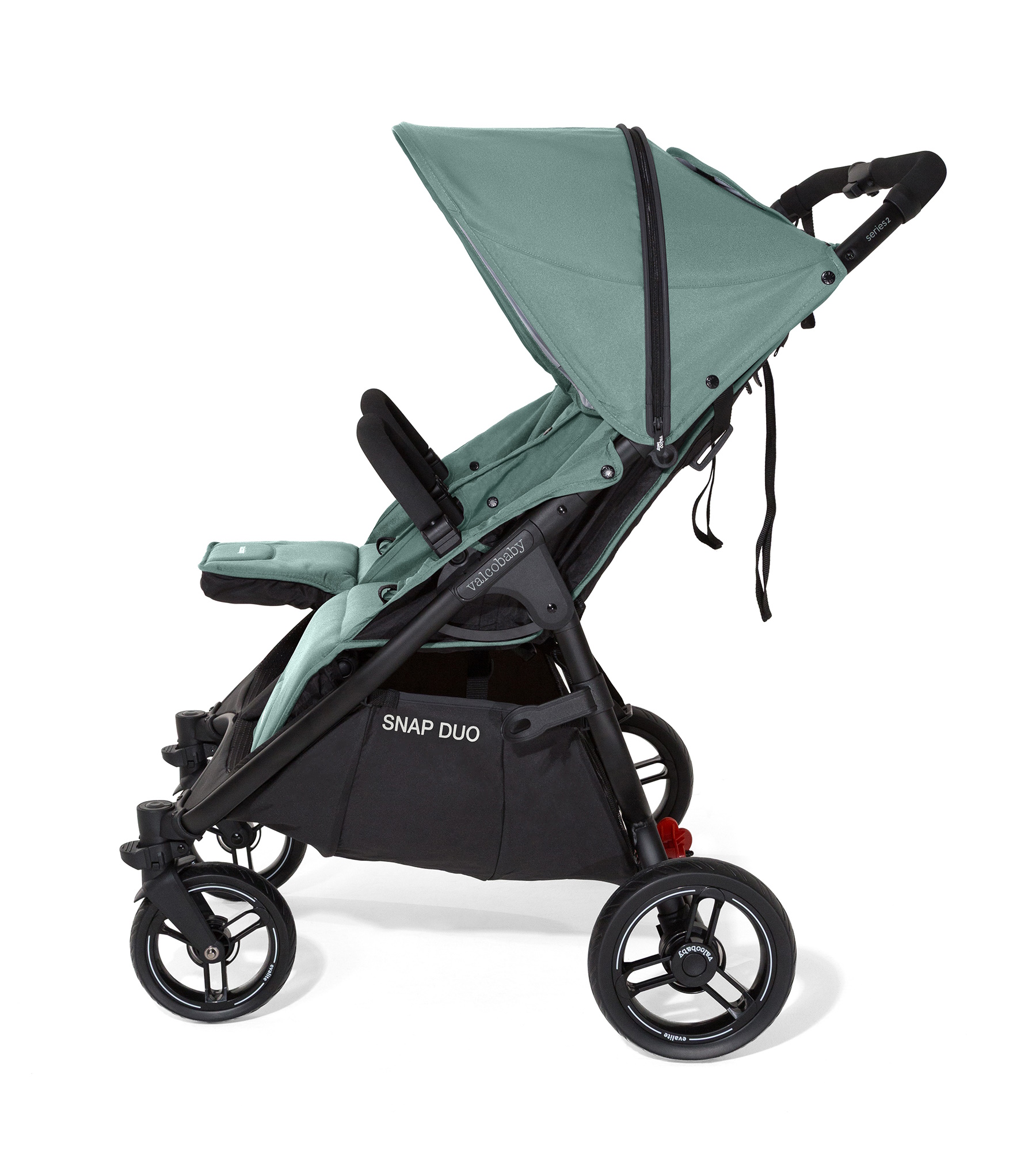 Коляска прогулочная для двойни Valco baby Snap Duo зеленый - фото 2