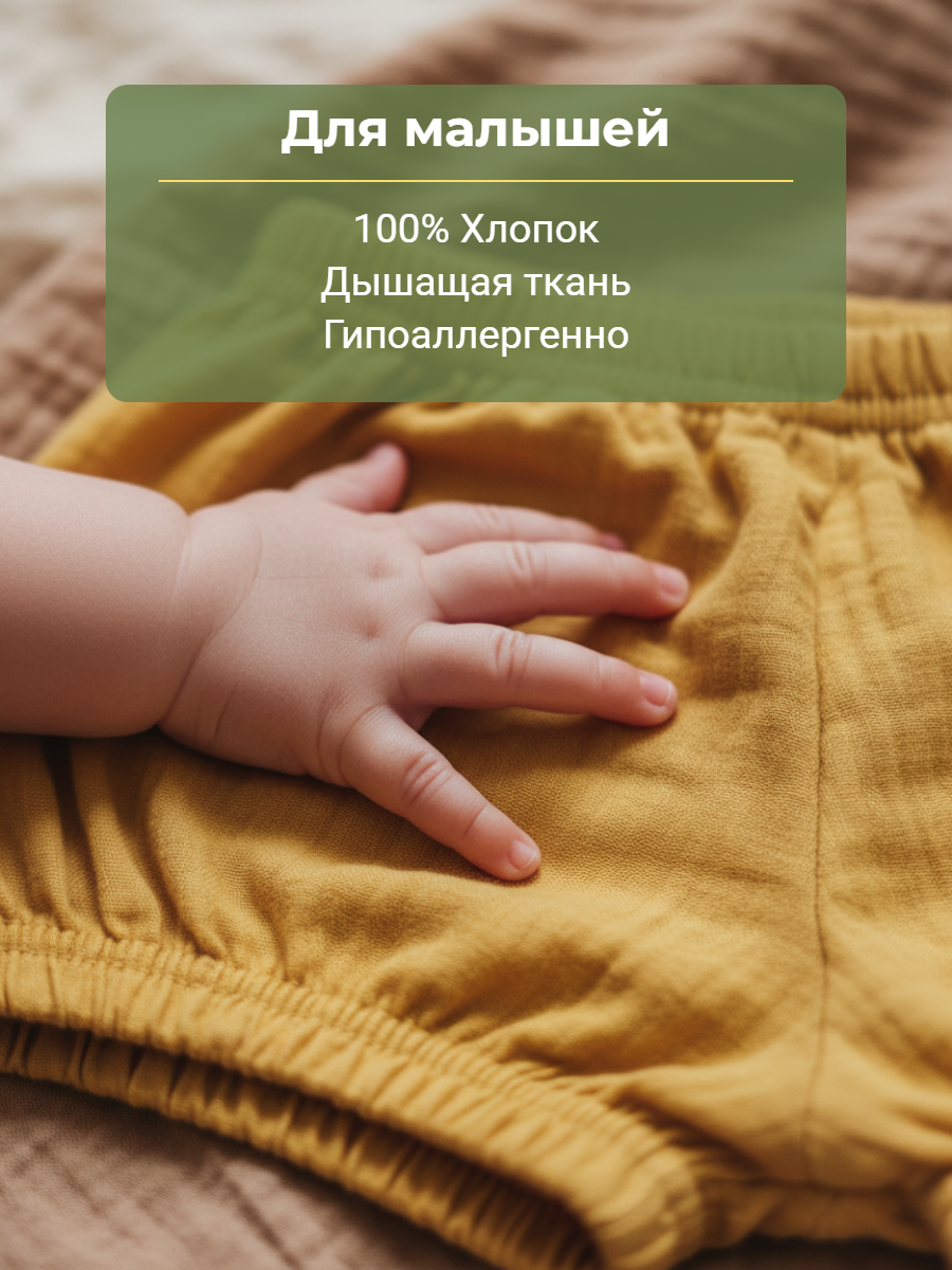 Трусы-шорты КВАРК лук Панталоны горчица - фото 4