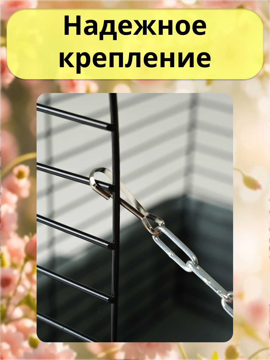 Гамак для грызунов PetiPet серый маленький 20х20 двухъярусный - фото 5