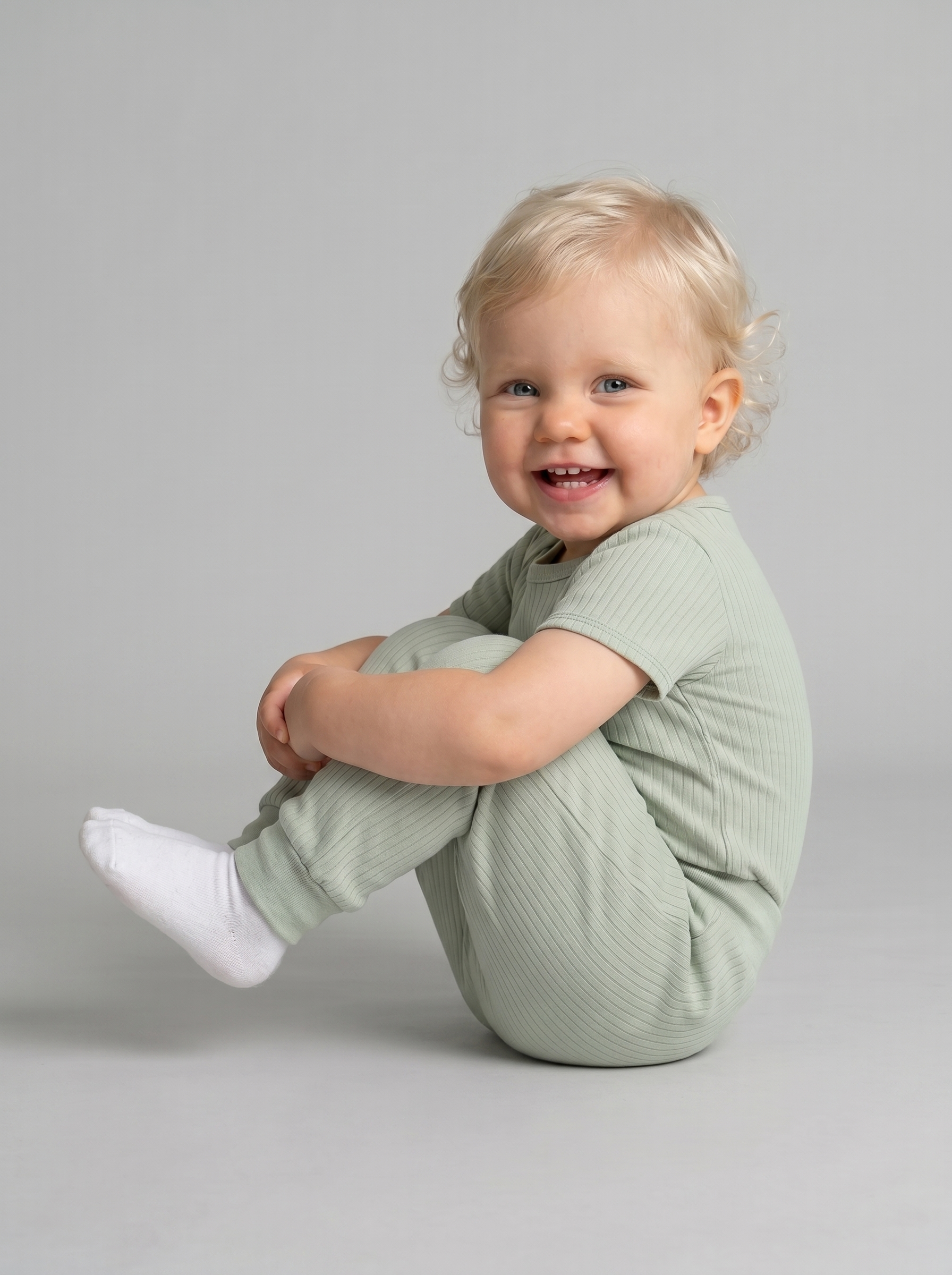 Штанишки 2 шт EViSK Е-1308457г-2 джинс хаки - фото 8