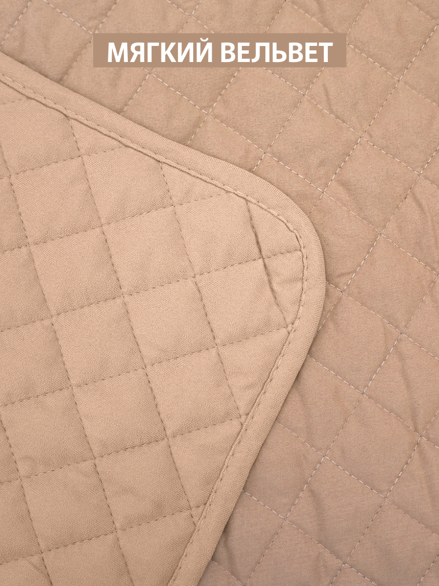 Покрывало Theodora вельвет пудровый 240 x 220 см - фото 2