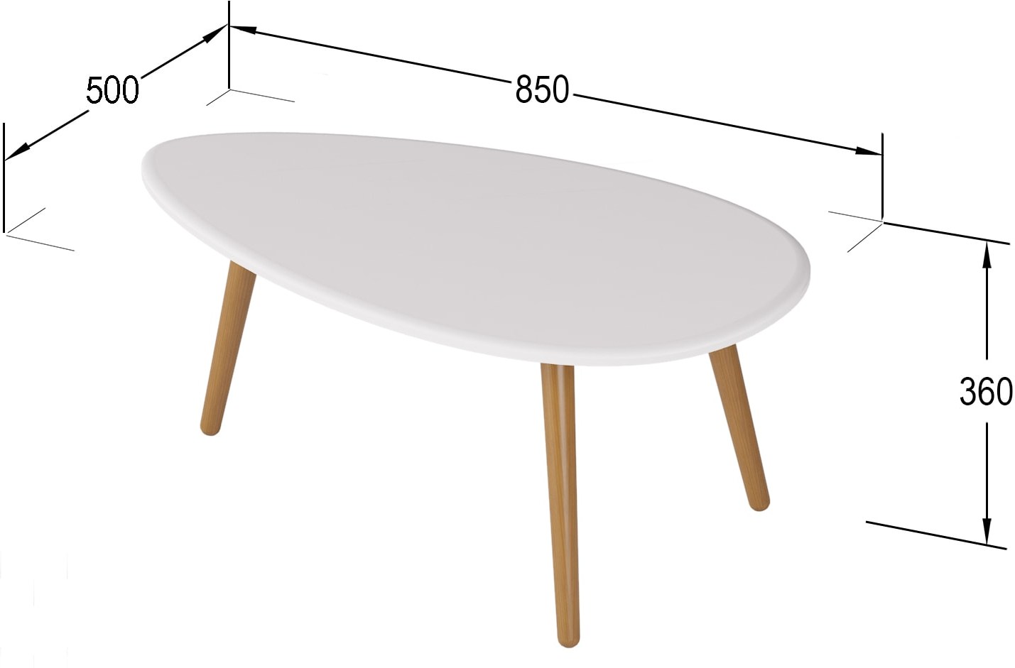 Стол журнальный КАЛИФОРНИЯ МЕБЕЛЬ Твинс белый - фото 3