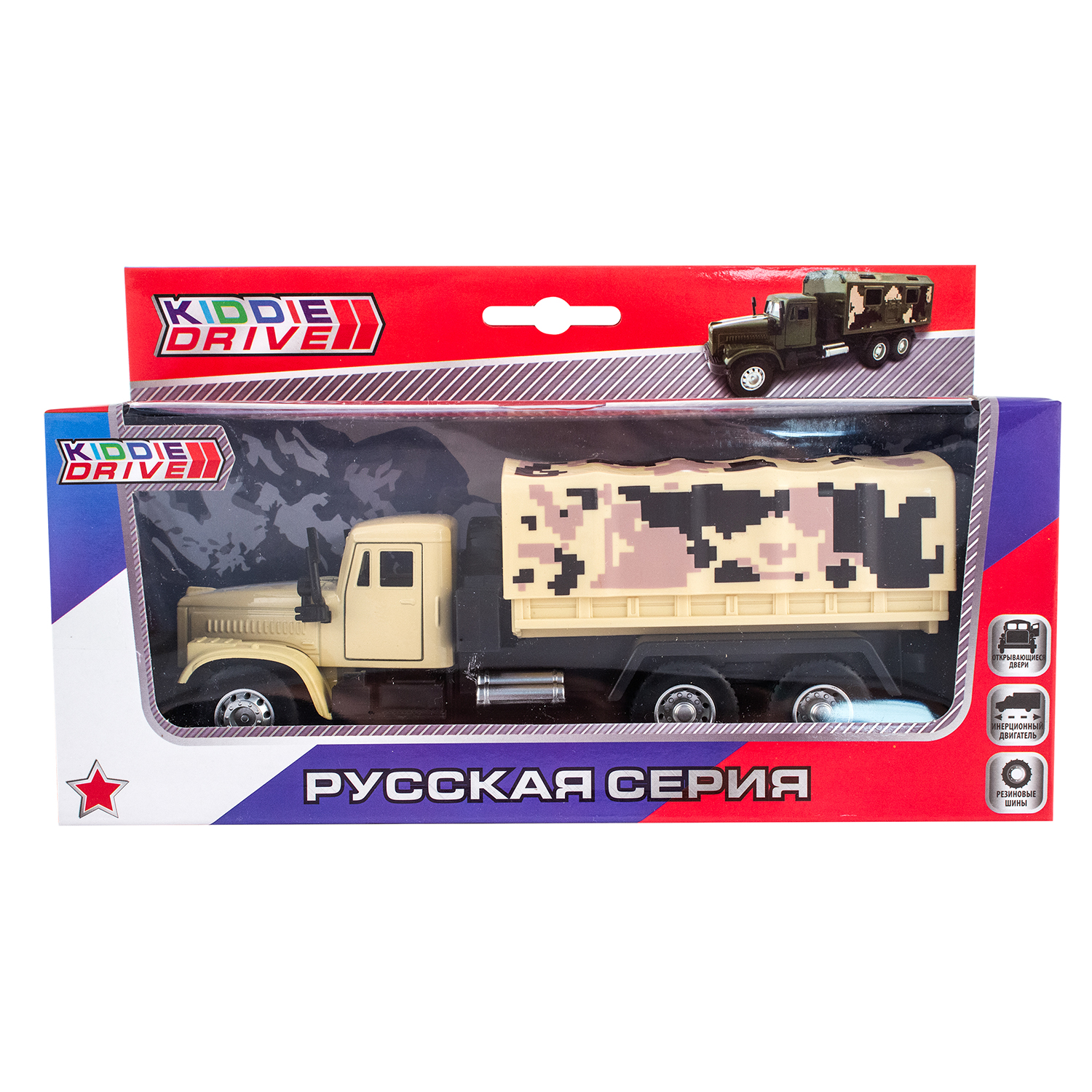 Грузовик KiddieDrive Инерционный военный 1601714_3 - фото 3