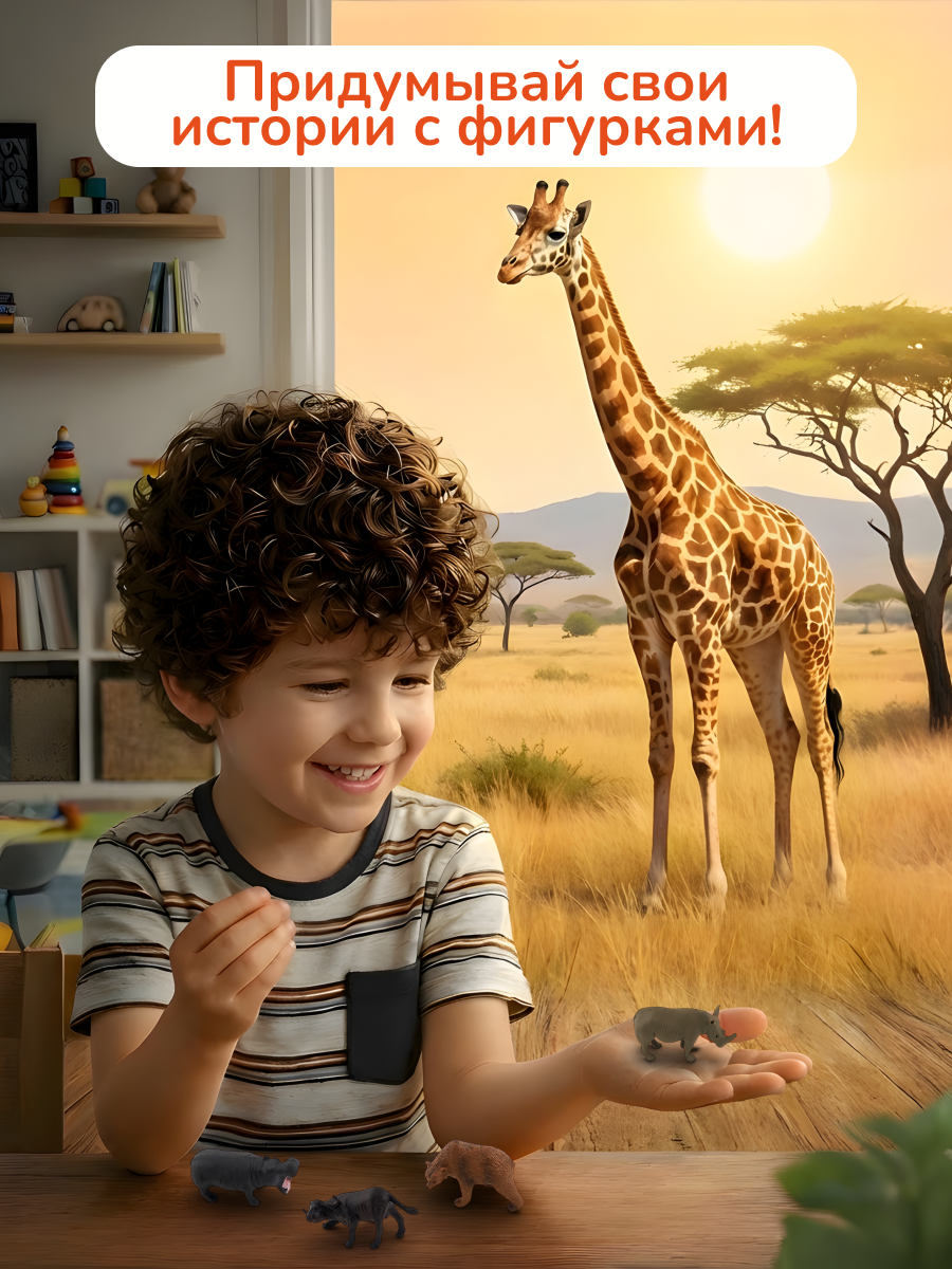 Игровой набор KONIK с проектором - дикий мир 1 - фото 9