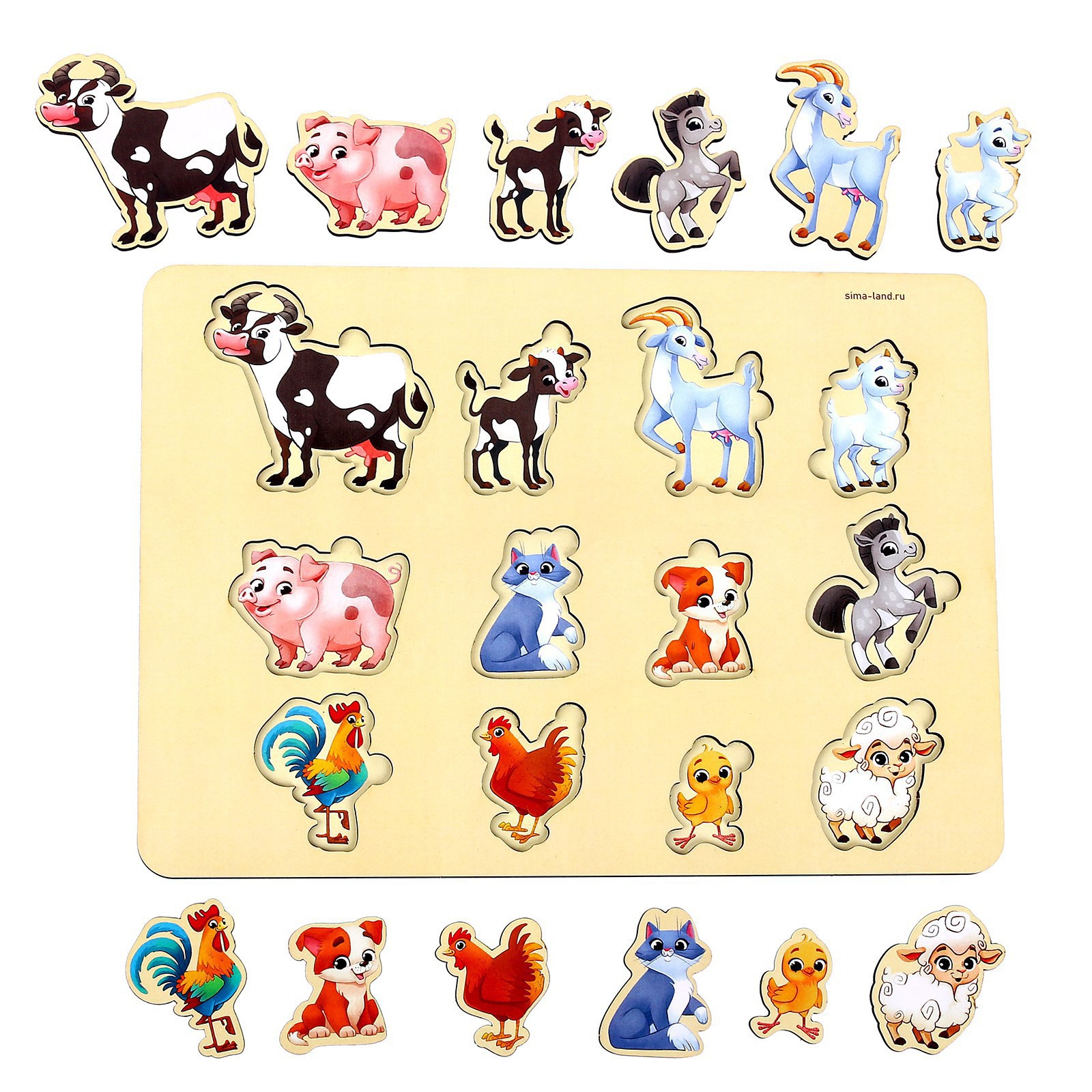 Настольная игра Лесная мастерская Животные фермы - фото 5