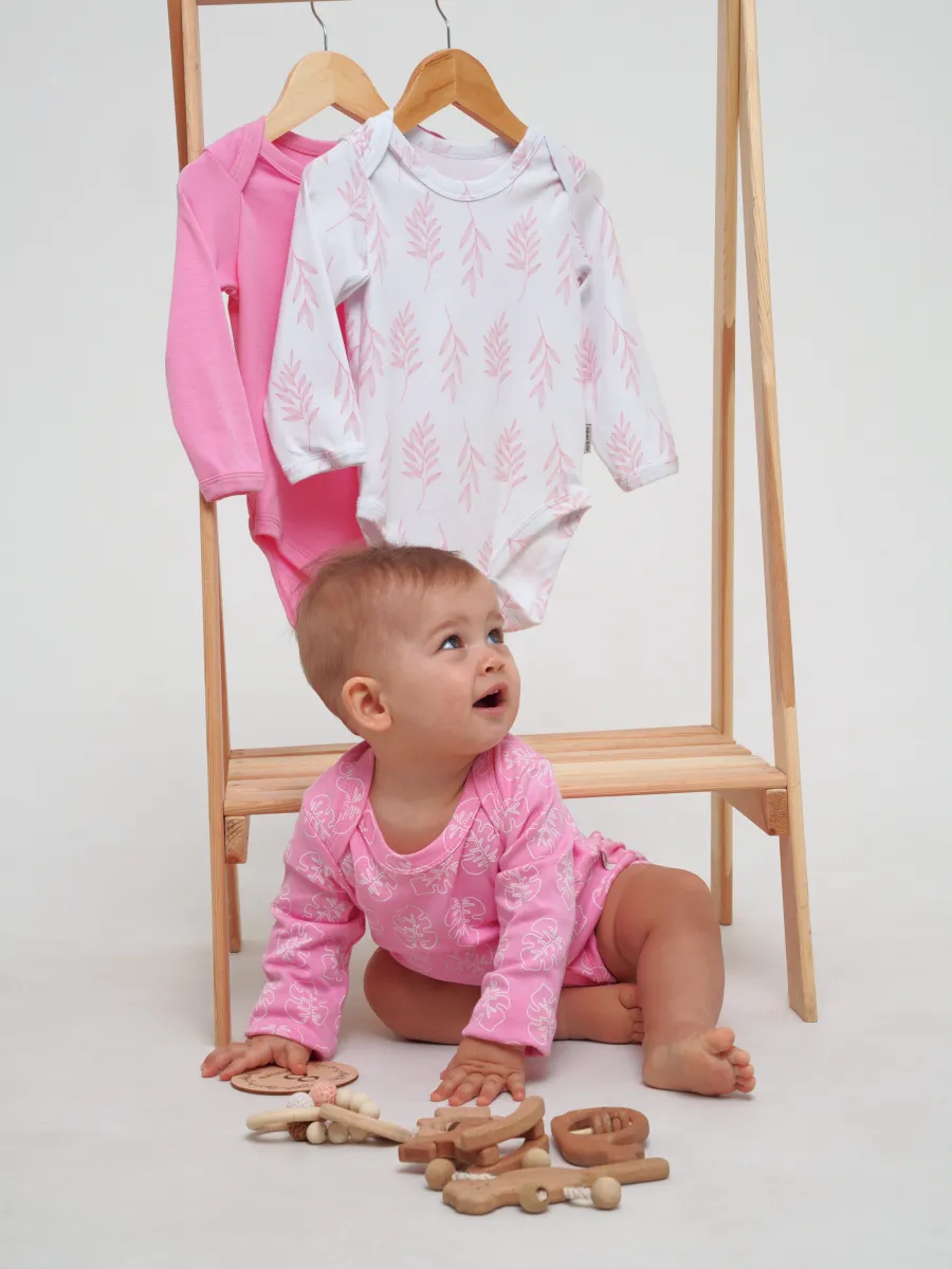 Боди 3 шт Супер Пупс нбр/3пр/боди/SK20розовыйлисточкиветочки - фото 15