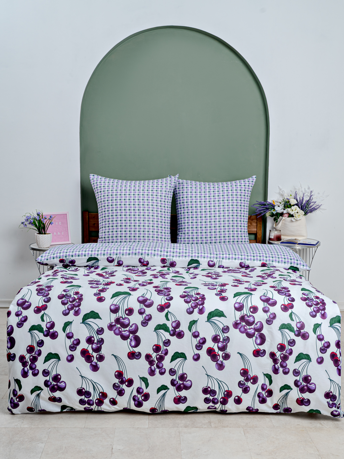 Комплект постельного белья LOVEBERRY Черешня полутораспальный 4 предм. - фото 2