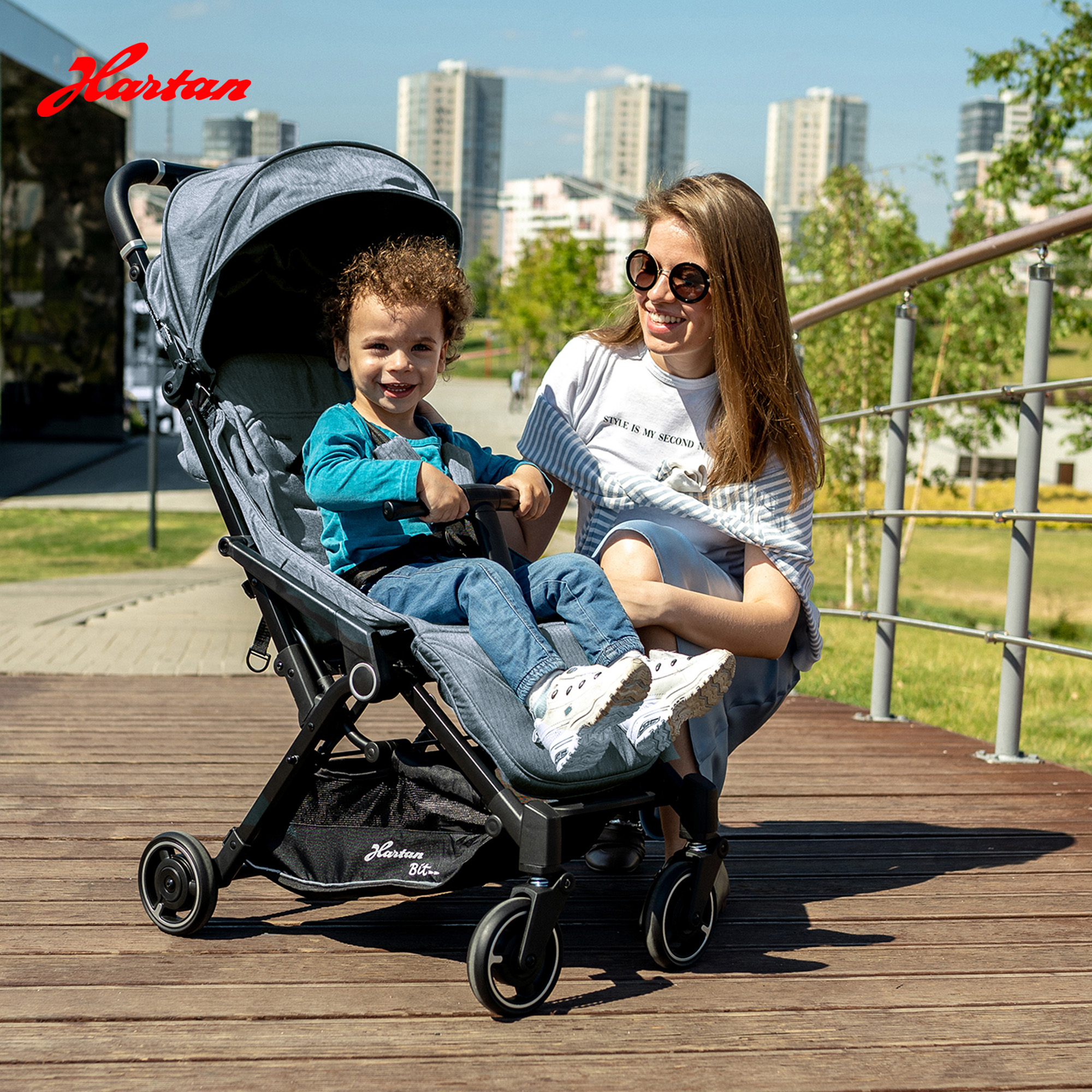 Коляска прогулочная Hartan Bit Dove синий - фото 14