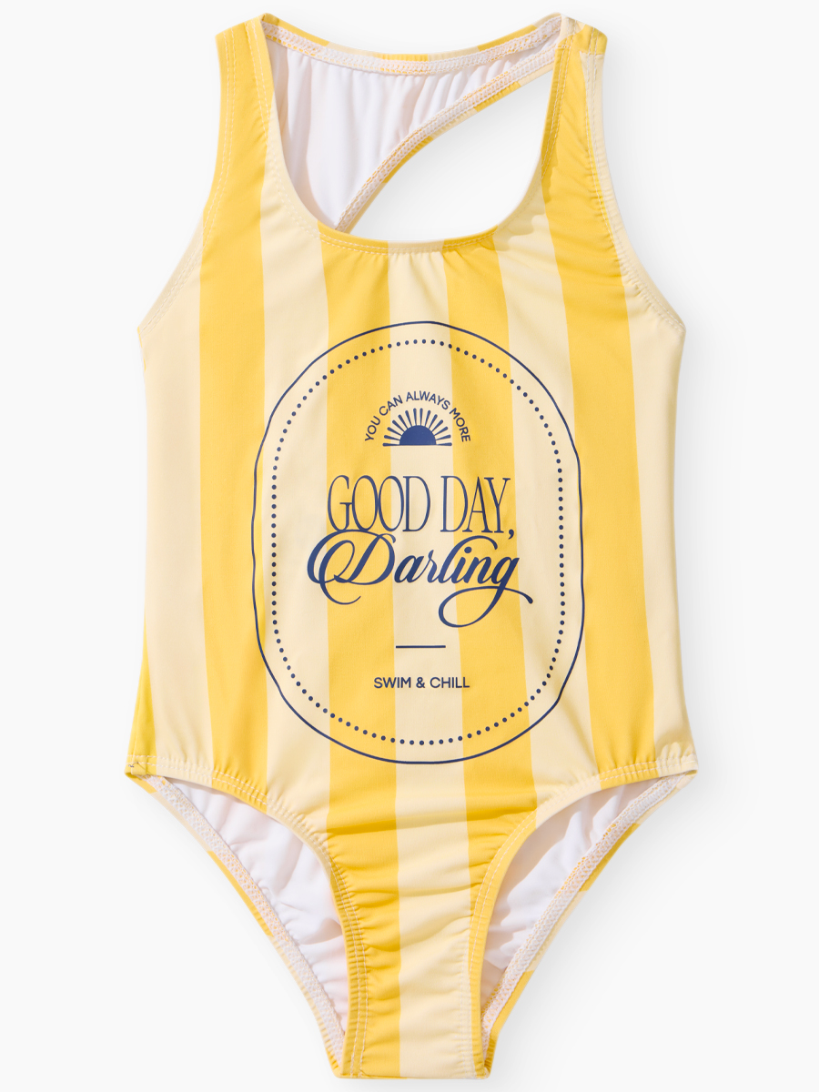 Купальник Happy Baby 50679-1_yellow stripes - фото 1