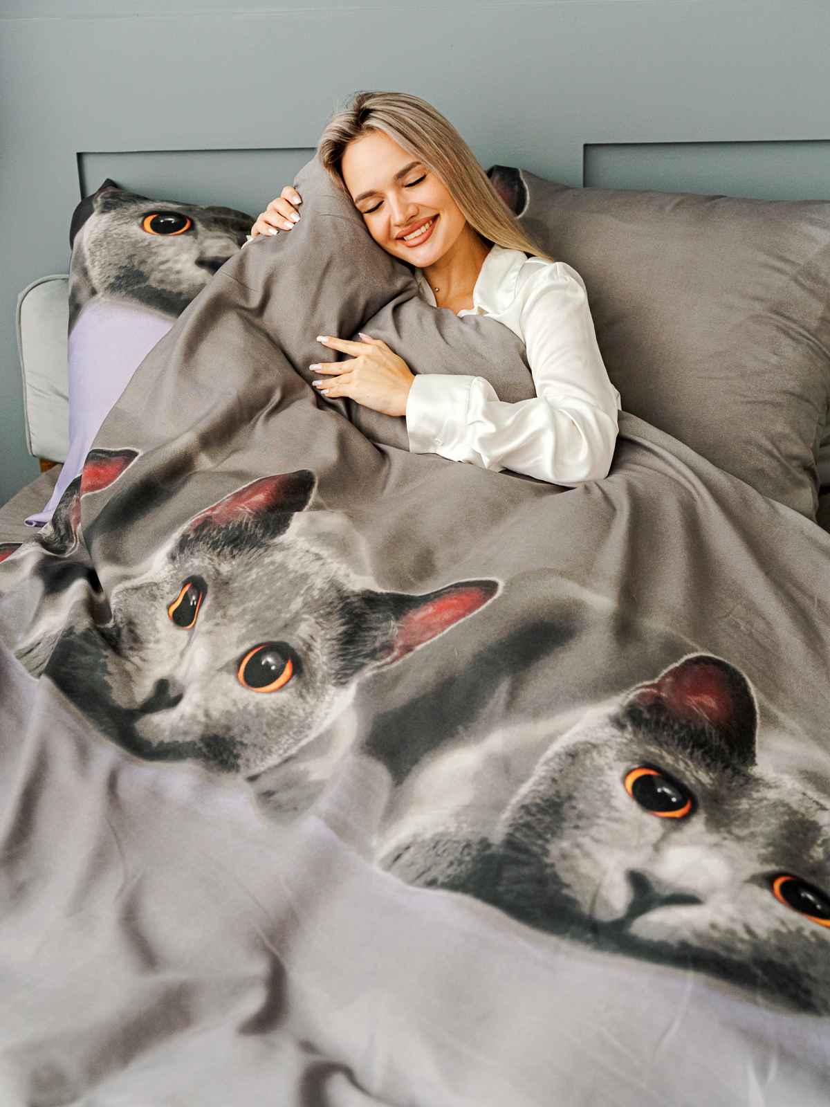 Комплект постельного белья PAVLine Котик двуспальный - фото 21