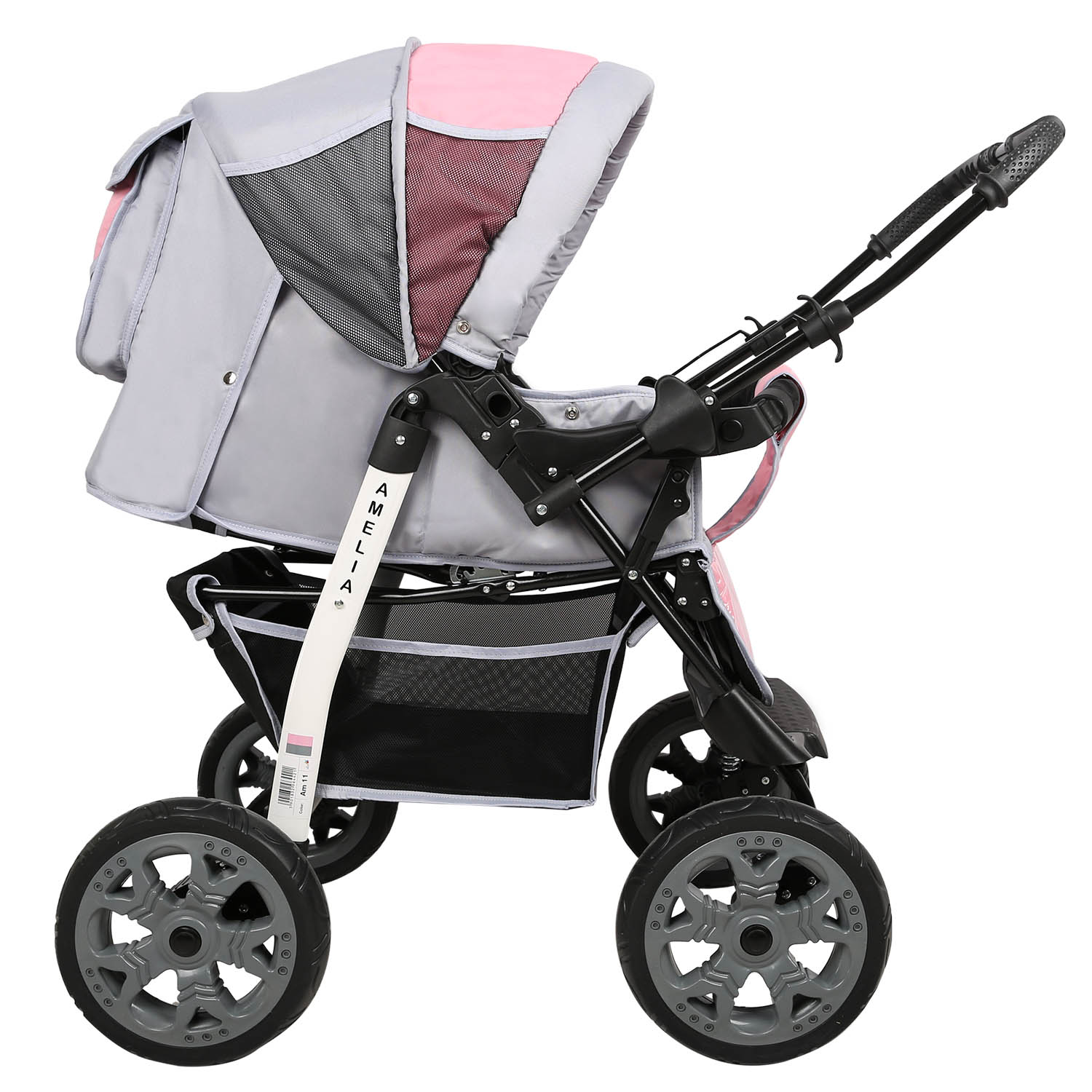 Коляска трансформер alis Amelia розовый - фото 7