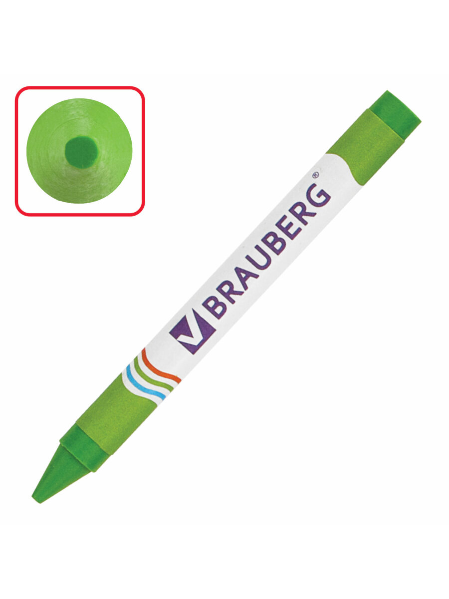 Восковые мелки Brauberg 24 шт. - фото 10