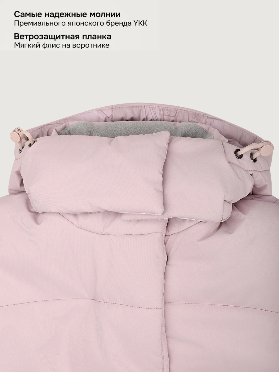 Пальто NIKASTYLE 6з9225 пудра/орхидея - фото 10