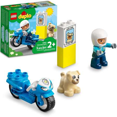 Конструктор LEGO DUPLO Town Полицейский мотоцикл блочный