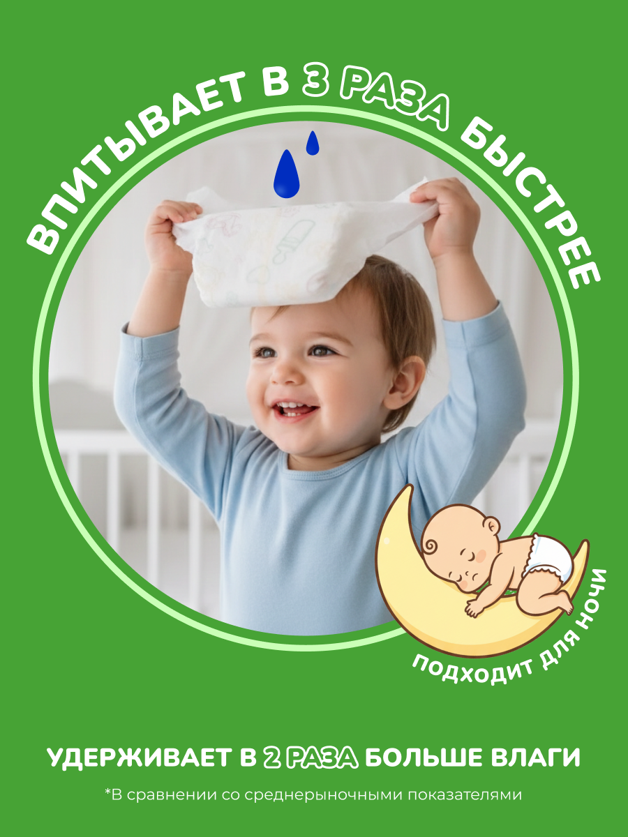 Подгузники Kioshi M 54 шт. - фото 13