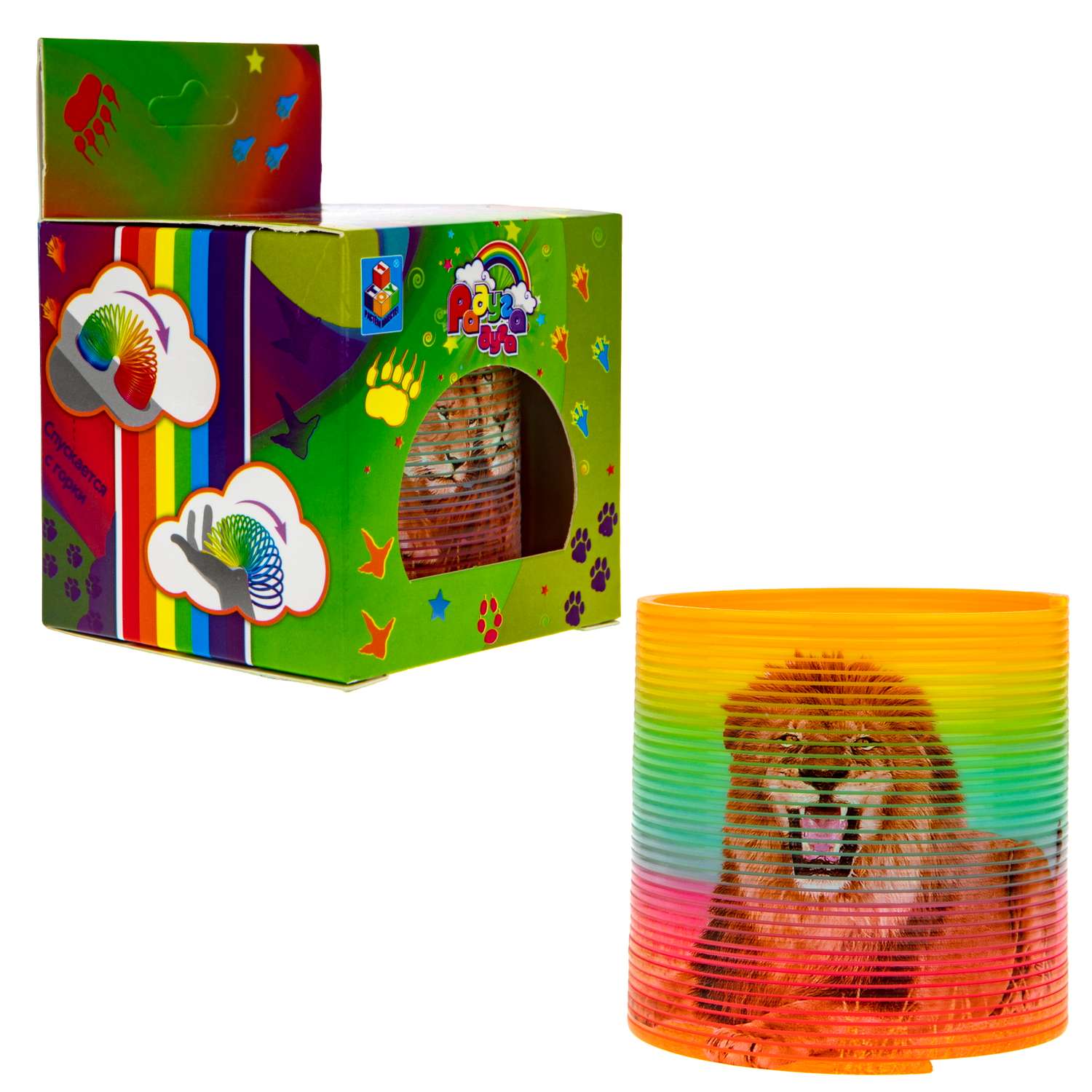 Игрушка-антистресс 1TOY пружинка Жмяка Гусеница в ассортименте - фото 4