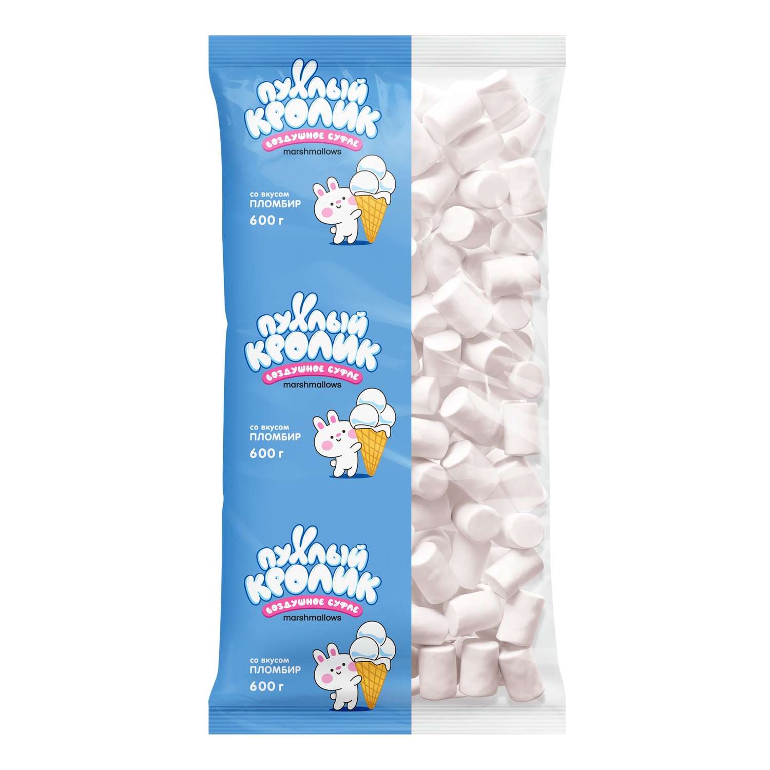 Суфле воздушное Пухлый кролик со вкусом пломбир 600г - фото 1