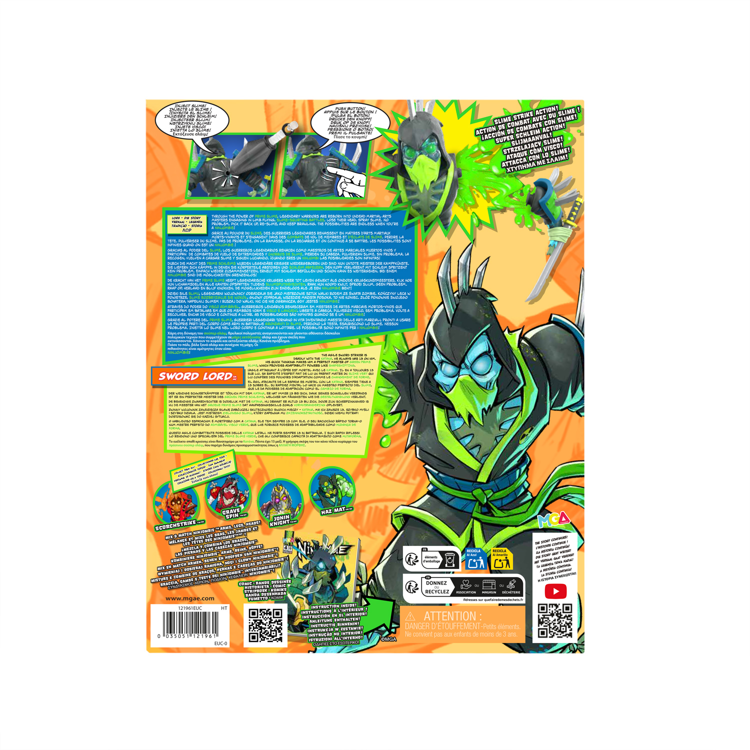 Игровой набор Ninjombie со слаймом Сворд Лорд - фото 6