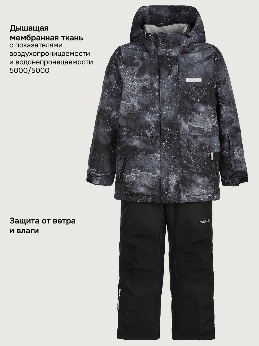 Куртка и полукомбинезон NIKASTYLE 7з3925 графит/черный - фото 6