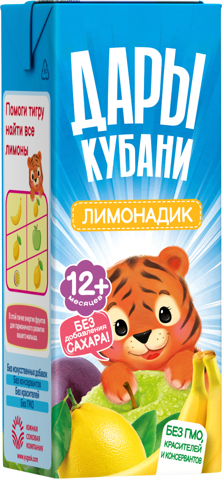 Нектар Дары Кубани Яблоко Банан Лимон Манго Маракуйя с 12 мес 0.2 л 15 шт. - фото 3