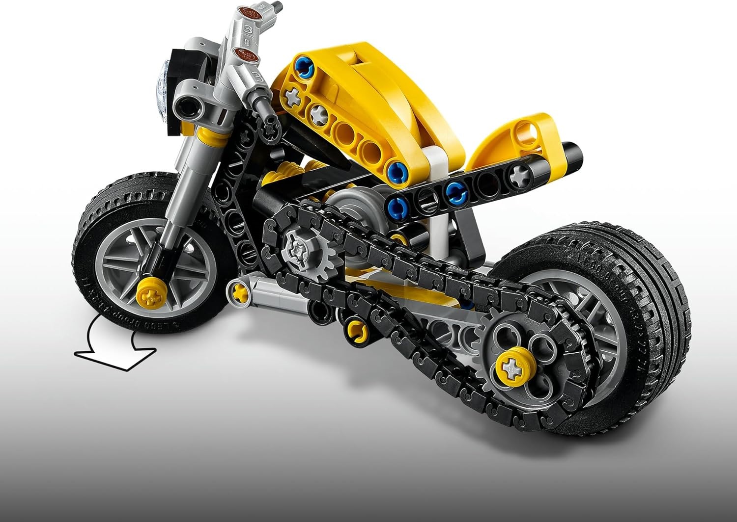 Конструктор LEGO Technic Желтый мотоцикл 151 дет. - фото 5