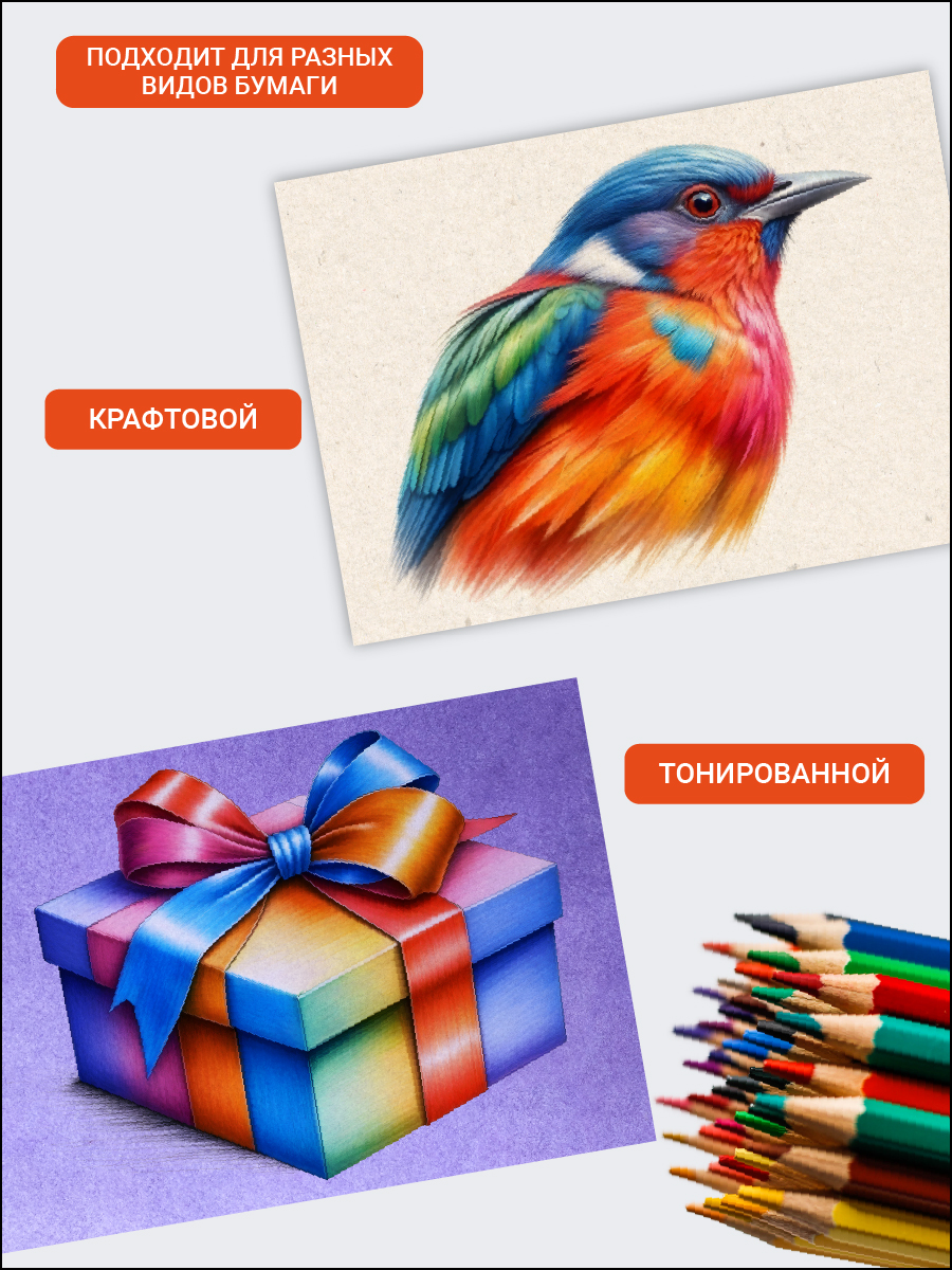 Карандаши цветные AXLER 72 шт. - фото 6