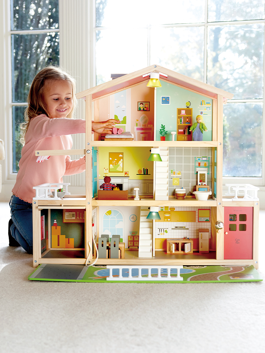 Домик для кукол Hape 72.2 см с мебелью E3405_HP - фото 5