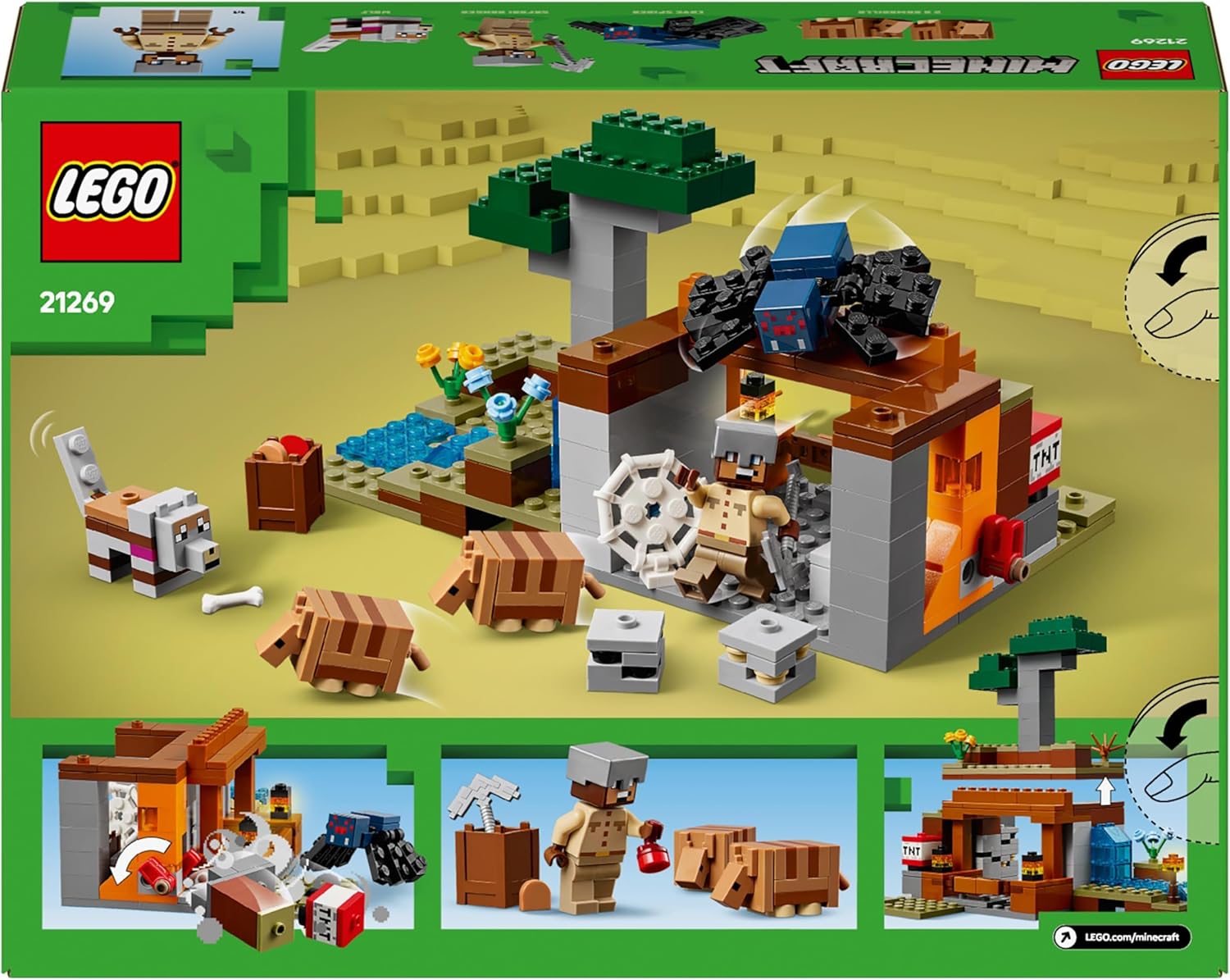 Конструктор LEGO Minecraft Экспедиция рудник Броненосец 247 дет. - фото 6