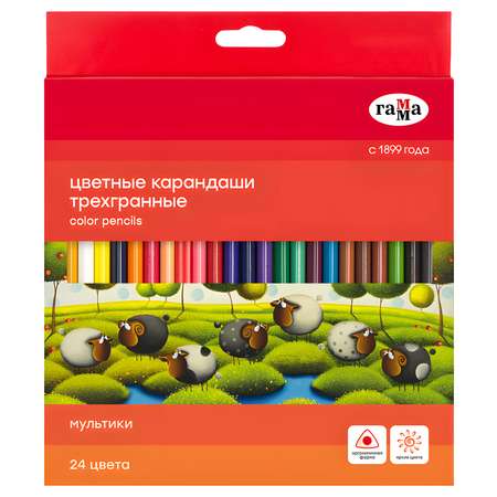 Карандаши цветные Gamma_ 24 шт.