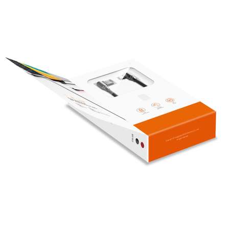 Кабель USB-MicroUSB LDNIO LS421 1м / 2.4 А / медь: 86 жил / угловой коннектор/ нейлоновая оплетка / серый