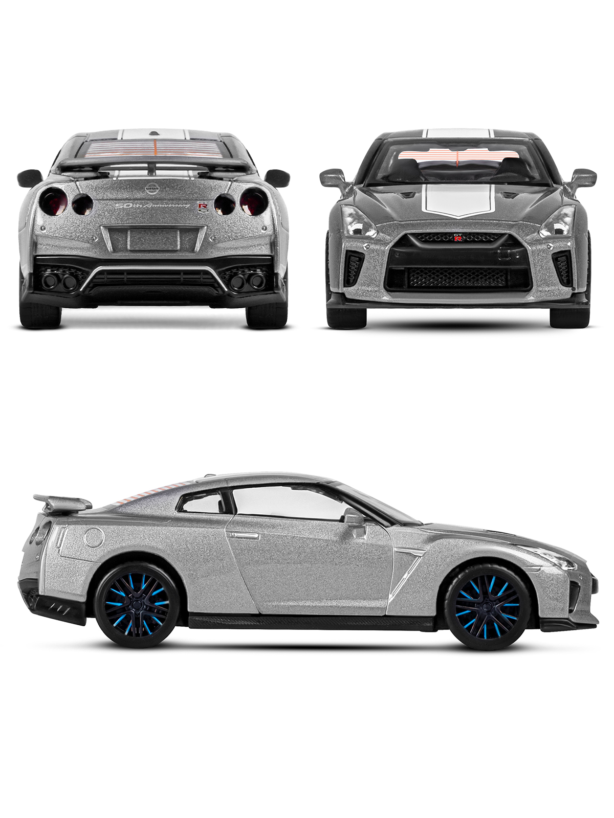 Автомобиль АВТОпанорама Nissan GT R R35 1:32 JB1251546 - фото 5