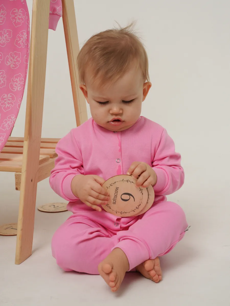 Комбинезон 3 шт Супер Пупс нбр/3пр/ком/сл/SK18розовыйлисточкиветочки - фото 25