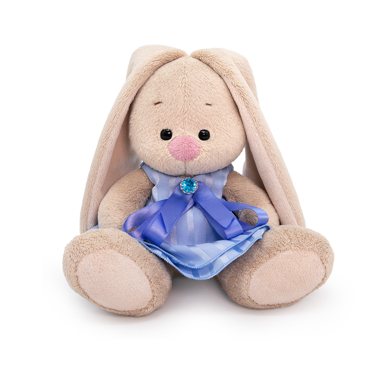 Мягкая игрушка BUDI BASA Зайка Ми в голубом платье с бантом 15 см SidX-586 - фото 3