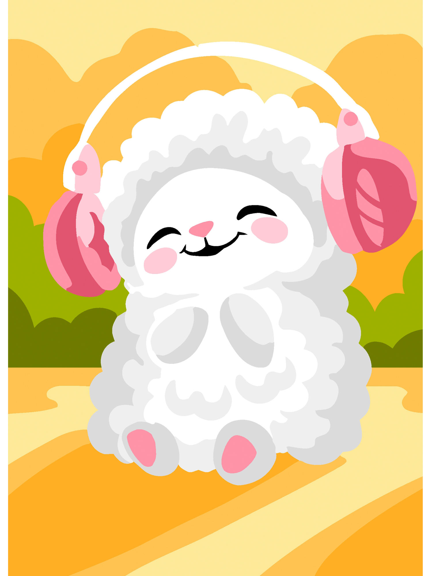 Картина по номерам Hobby Paint Барашек любит музыку в ассортименте - фото 2