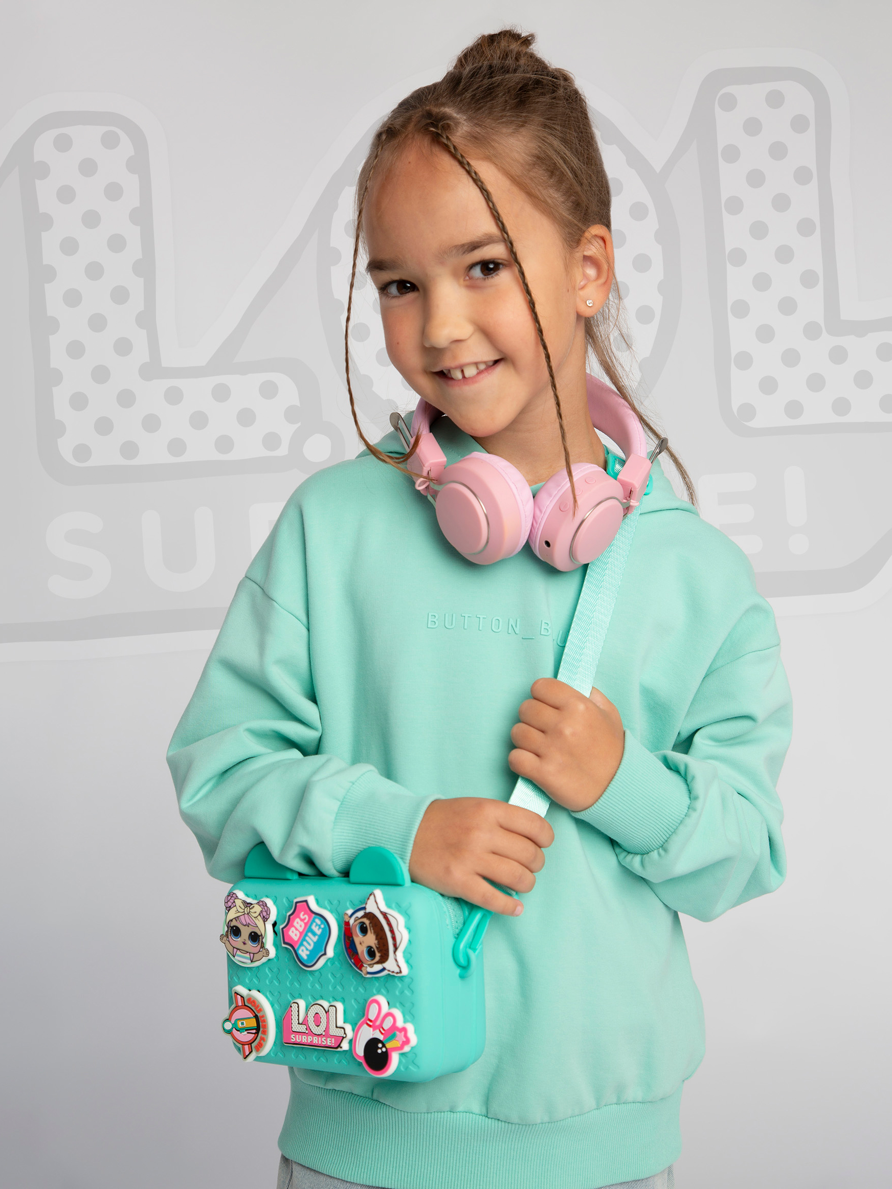 Сумка L.O.L. Surprise! бирюзовая с ушками + джиббитсы - фото 13