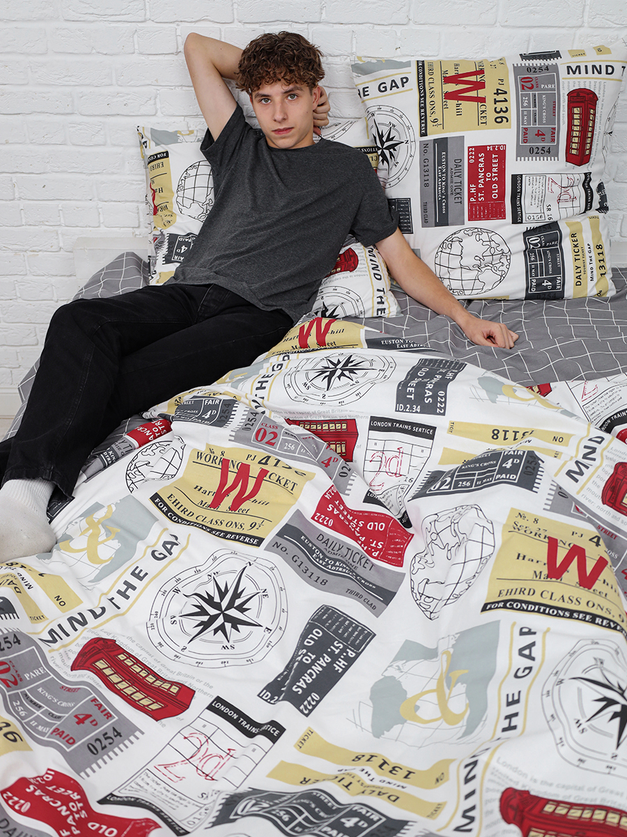 Комплект постельного белья BRAVO Ньюз евро 4 предм. - фото 10