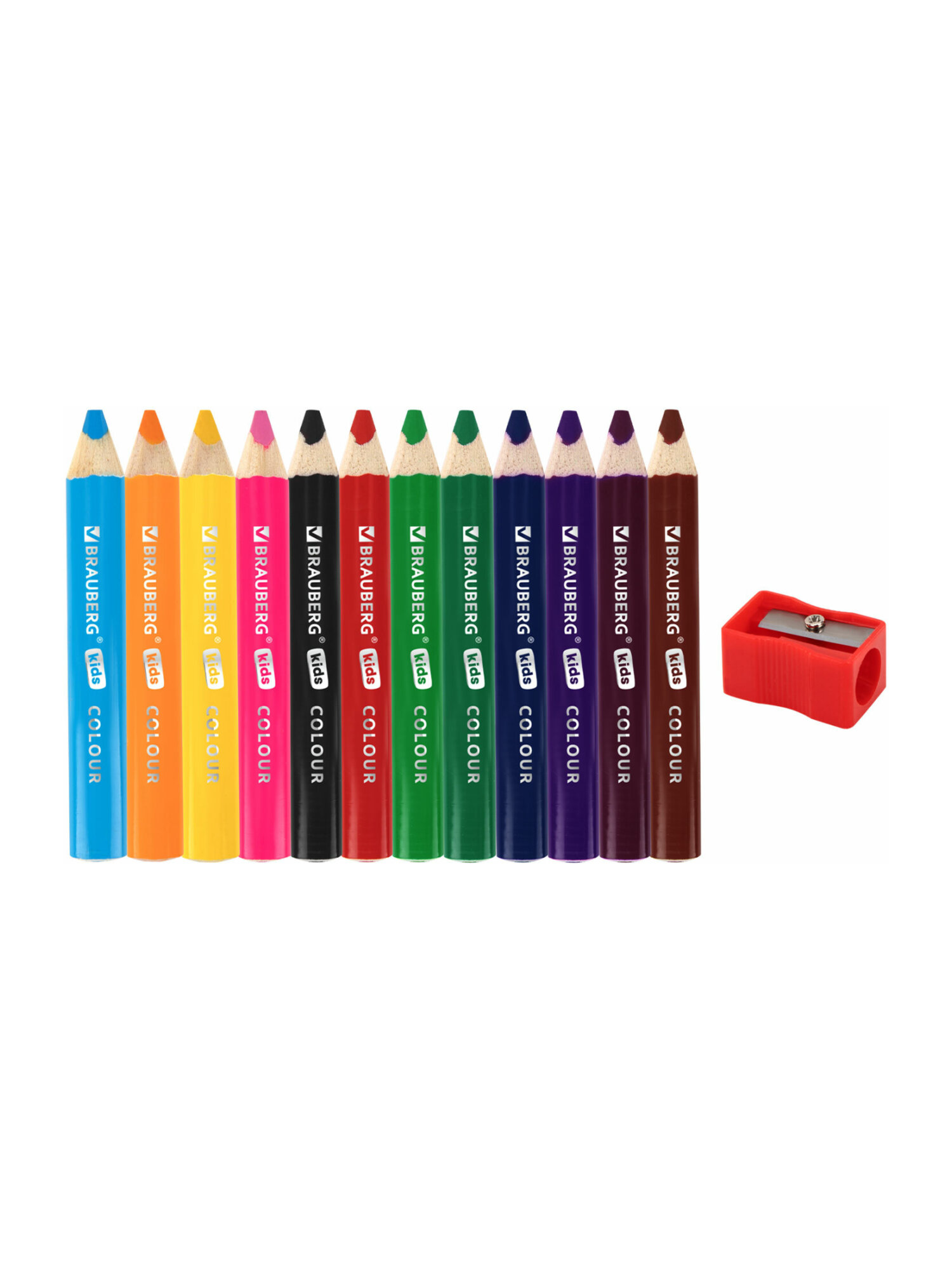 Карандаши цветные Brauberg 12 шт. - фото 6