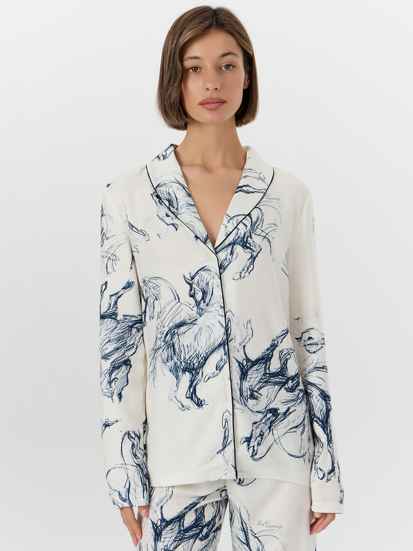 Пижама Mark Formelle (Марк Формэль) 592314/лошади на молочном - фото 3