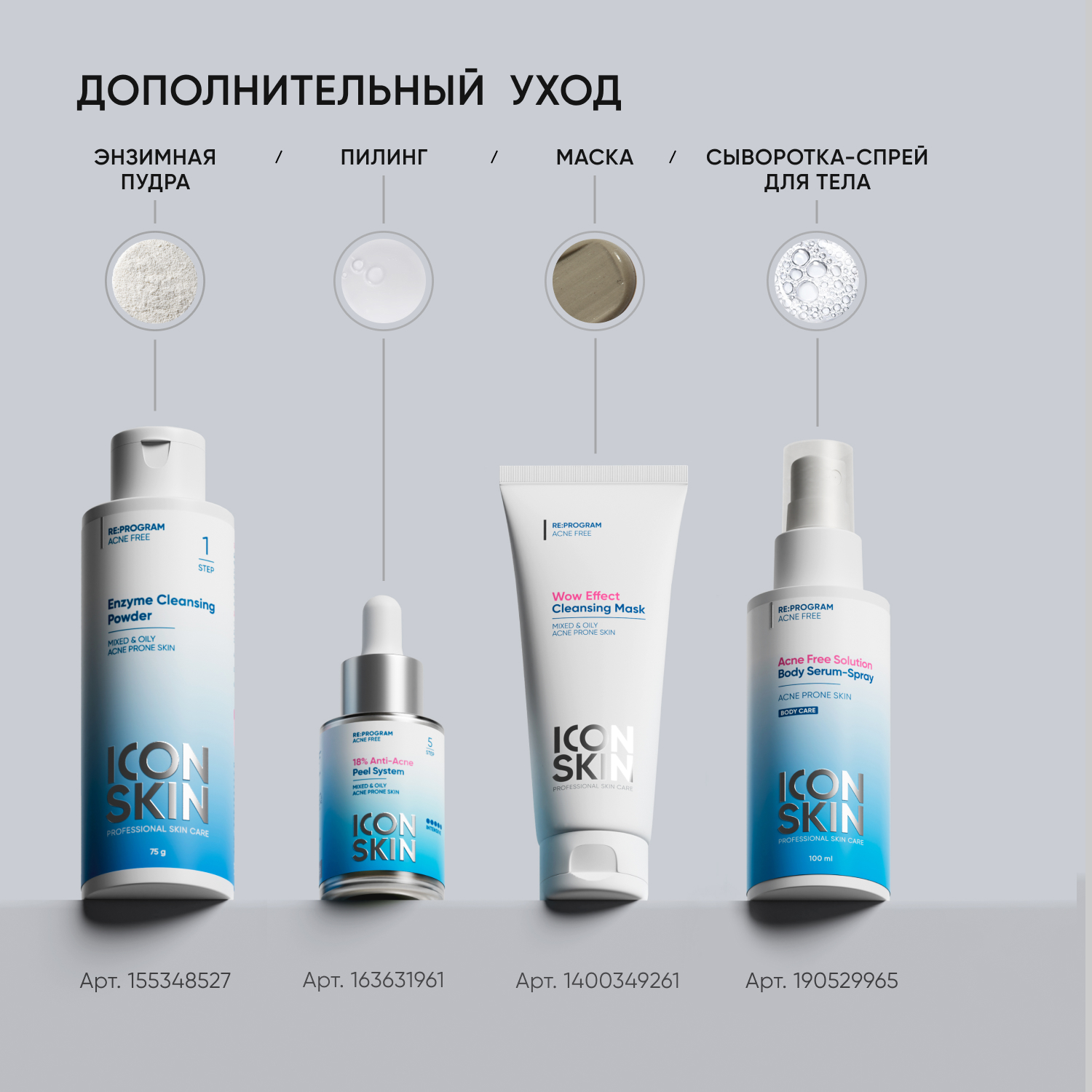 Сыворотка ICON SKIN acne free solution - фото 9