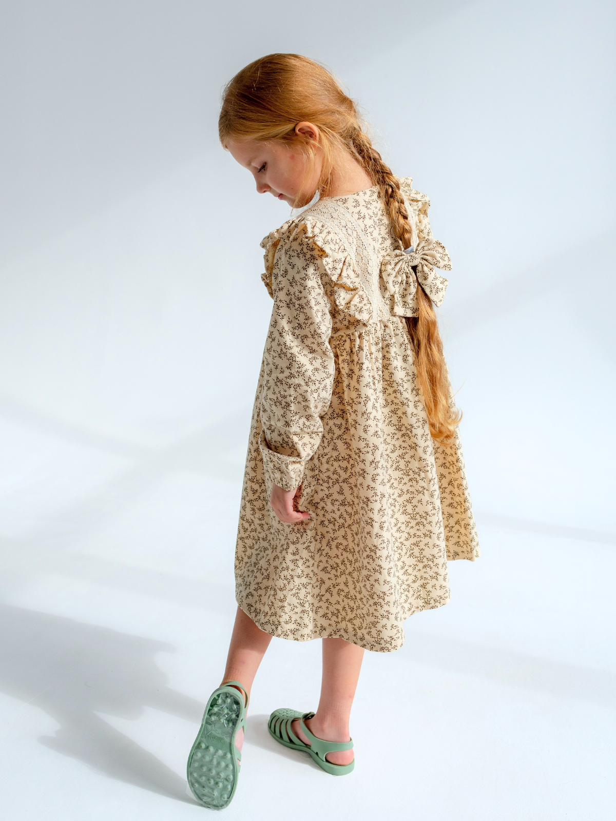 Платье MOUN платье_фланель/кружево_осень/беж - фото 15