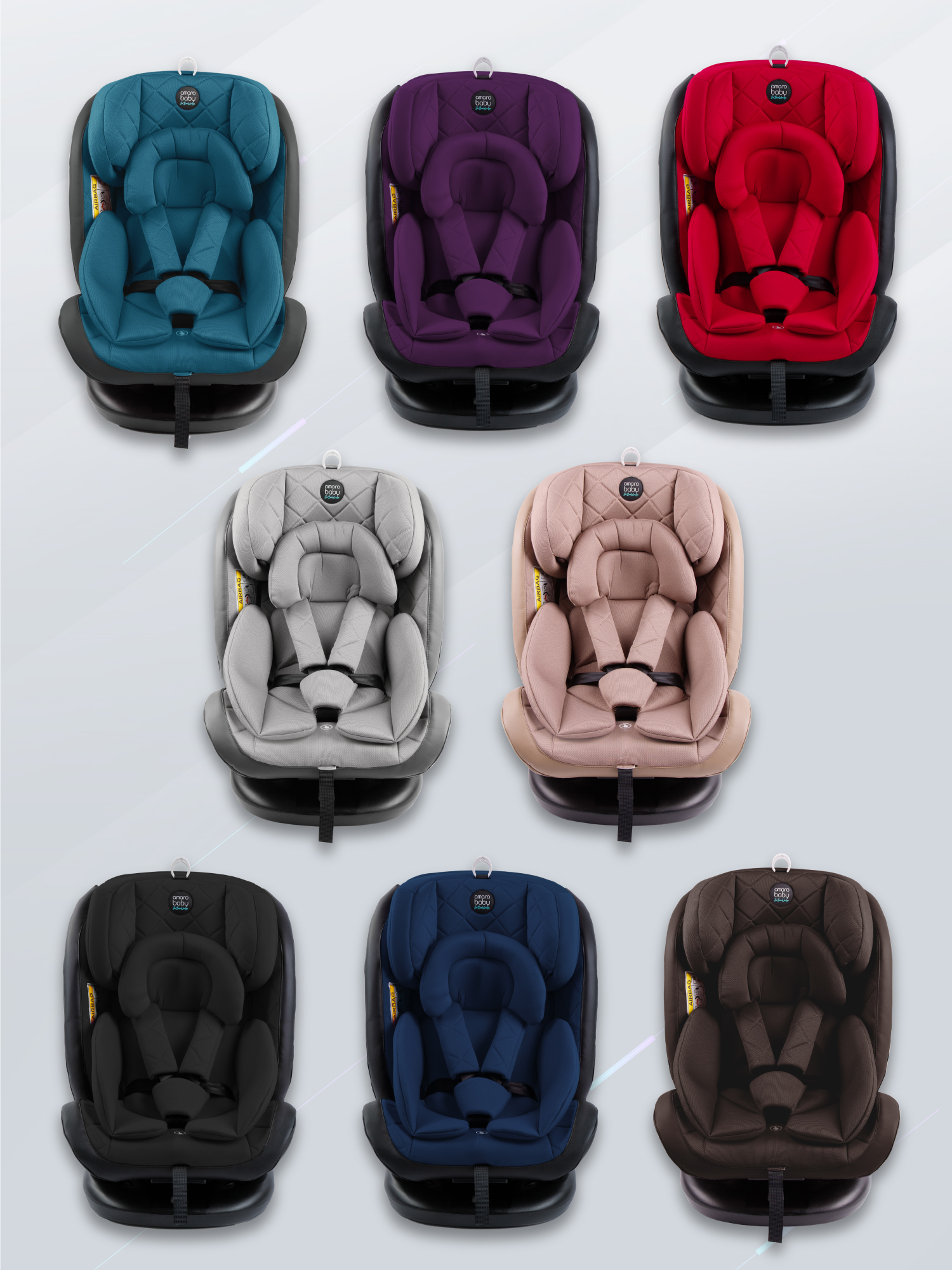 Автокресло Amarobaby Brilliant Isofix 0+/1/2/3 (0-36 кг) синий - фото 21