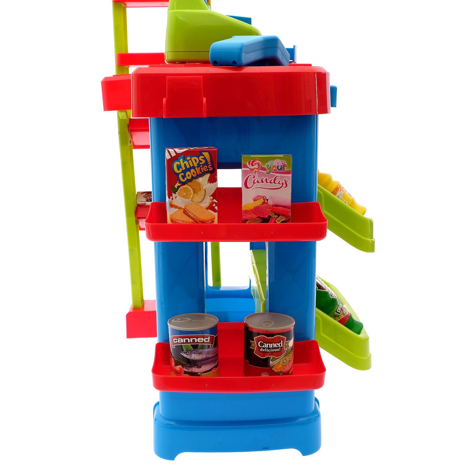 Игровой набор Sima-Land тележки и корзинки, касса, продукты, прилавок - фото 4