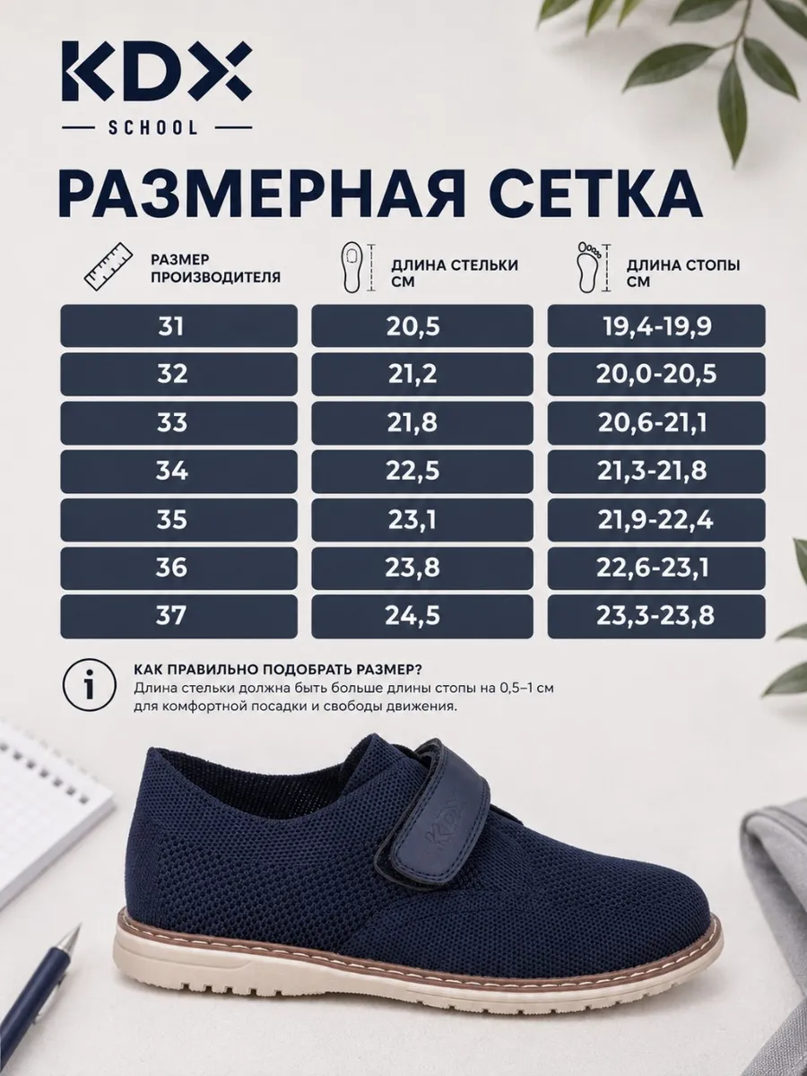 Туфли KDX MUSC-14 navy - фото 7