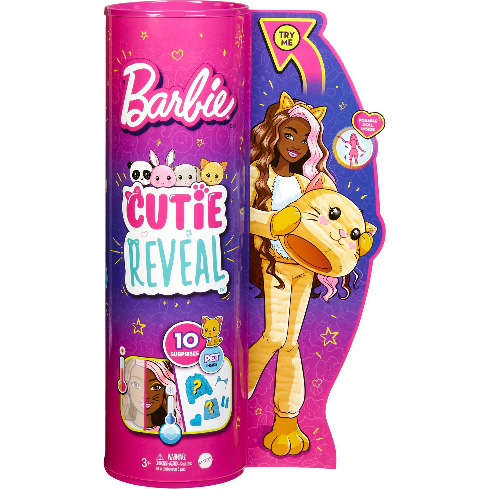 Кукла модельная Barbie Cutie Reveal Котёнок HHG20 - фото 8